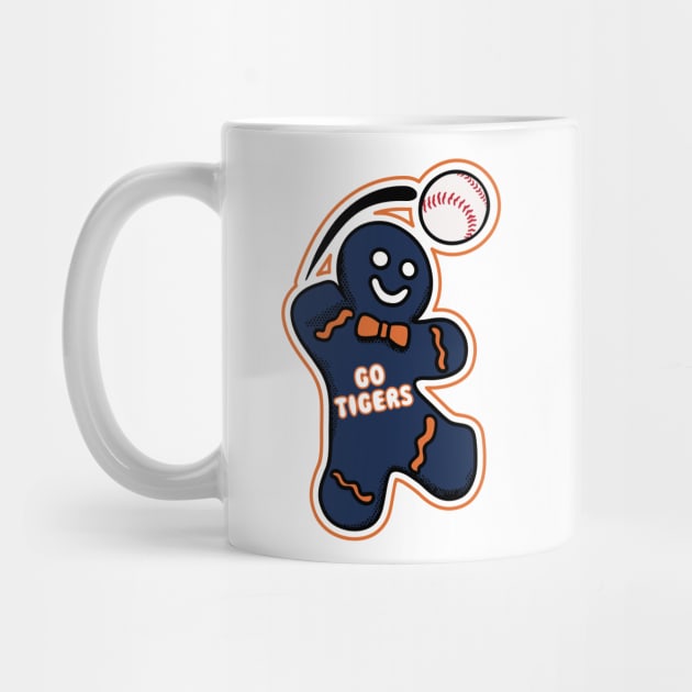 Detroit Tigers Gingerbread Man by Rad Love